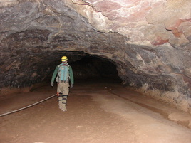 Walking through Lava tube