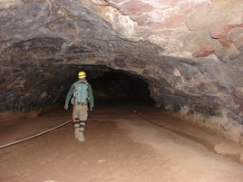 Walking through Lava tube