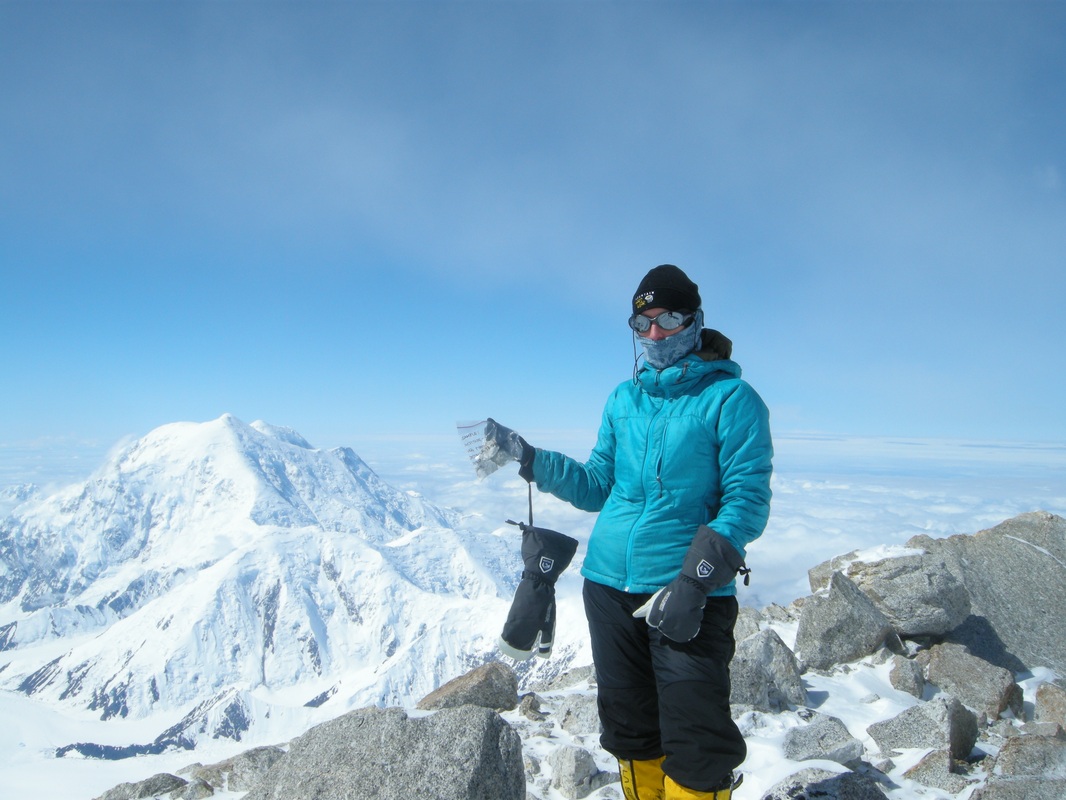 Science on Denali:  Lisa White makes Summiting Alpine Mountains Even More Rewarding by Collecting Rocks for Microbe Samples.
