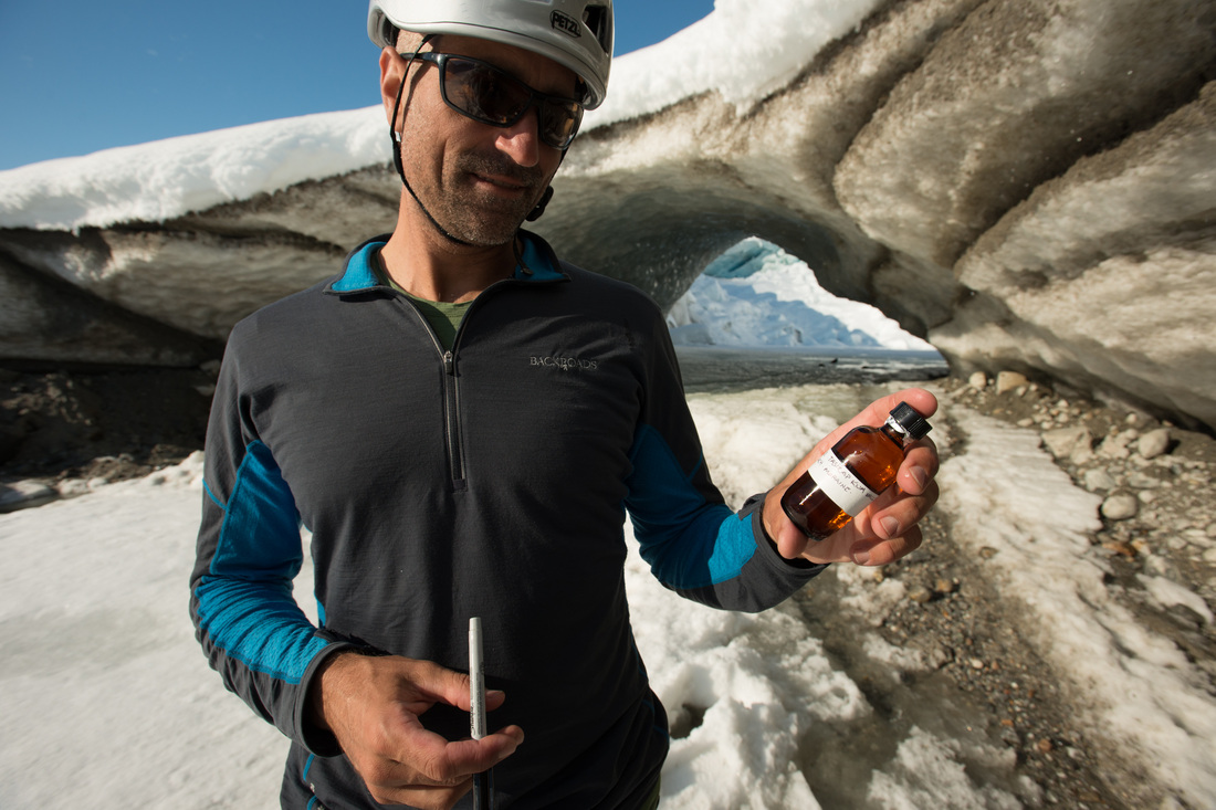 Taking Water Samples in Greenland