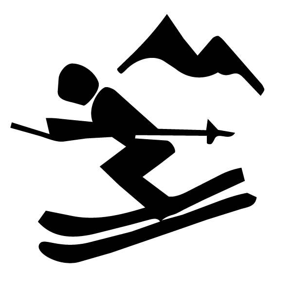 black skier icon