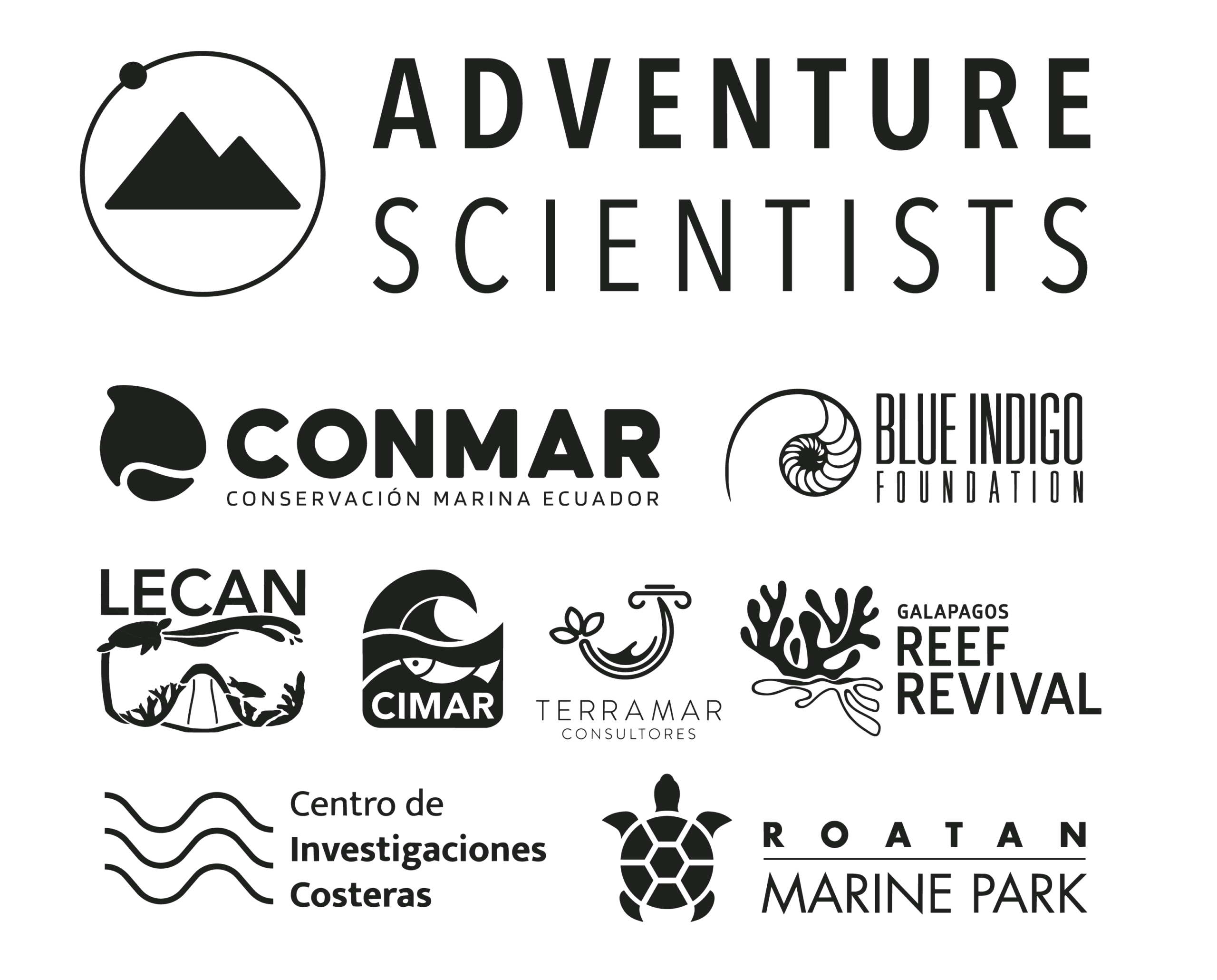 Logos of Corals monitoring project partners